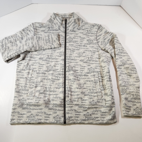 ZYIA Active Womens M Cream Combo Zipper Jacket Pockets Yoga Athleisure Running - Picture 5 of 11